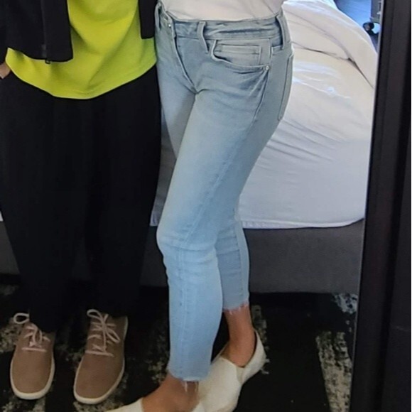 Sam Edelman The Kitten Mid Rise Skinny Crop Light Blue Jeans Size 27 - Picture 8 of 8